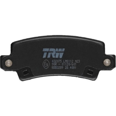 TRW | Bremsbelagsatz, Scheibenbremse | GDB3289