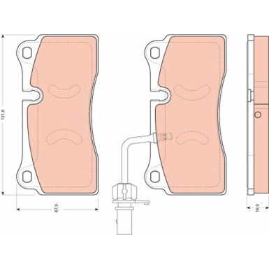 GDB1731 Bremsbelagsatz, Scheibenbremse