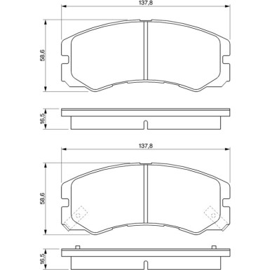 0 986 424 366 Bremsbelagsatz, Scheibenbremse