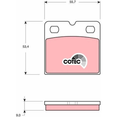 GDB1641 Bremsbelagsatz, Scheibenfeststellbremse COTEC