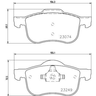 Hella | Bremsbelagsatz, Scheibenbremse | 8DB 355 006-851