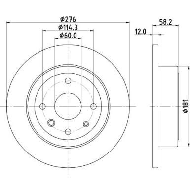 Hella | Bremsscheibe | 8DD 355 116-991