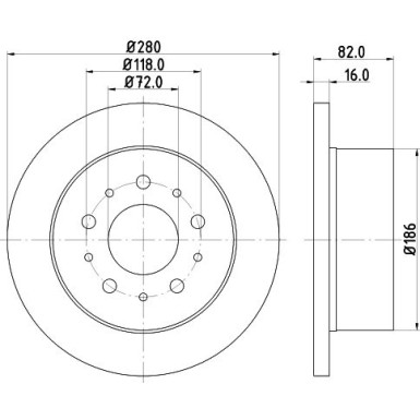 Hella | Bremsscheibe | 8DD 355 108-961