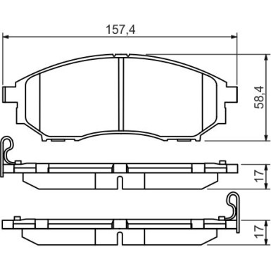0 986 494 295 Bremsbelagsatz, Scheibenbremse
