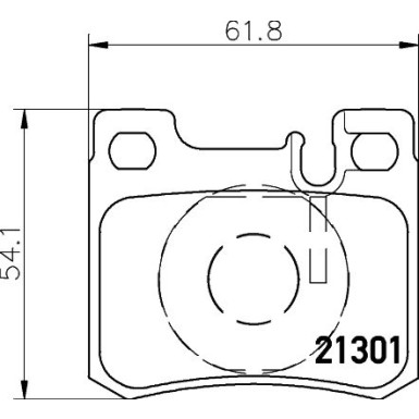 Hella | Bremsbelagsatz, Scheibenbremse | 8DB 355 007-671