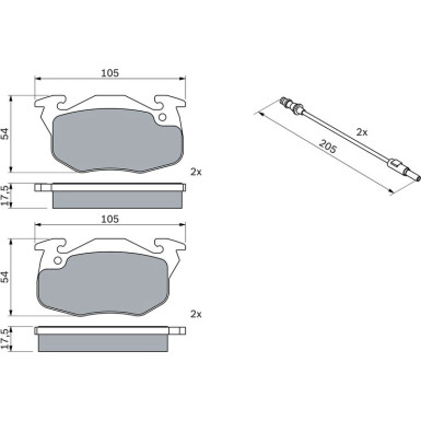 0 986 469 860 Bremsbelagsatz, Scheibenbremse