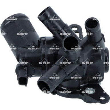 NRF 725332 Kühlwasserthermostat Öffnungstemperatur: 93°C, mit Dichtringen, mit Sensor, mit Gehäuse