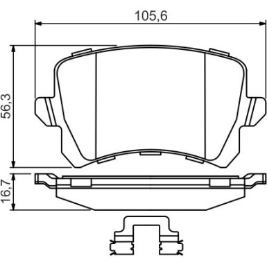 0 986 494 626 Bremsbelagsatz, Scheibenbremse