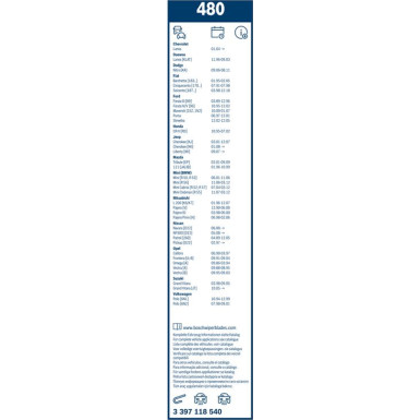 BOSCH 481 Scheibenwischer Twin 3 397 118 540