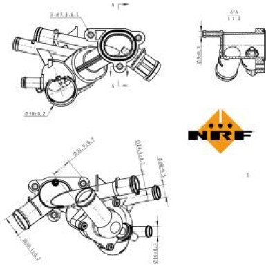 NRF Thermostat, Kühlmittel EASY FIT 725145