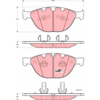 GDB1558 Bremsbelagsatz, Scheibenbremse COTEC
