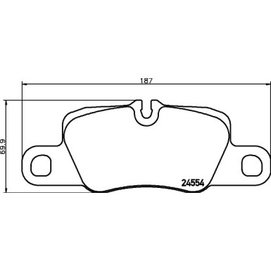 Hella | Bremsbelagsatz, Scheibenbremse | 8DB 355 015-651