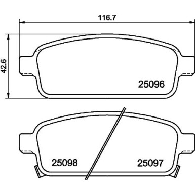 8DB 355 024-861 Bremsbelagsatz, Scheibenbremse