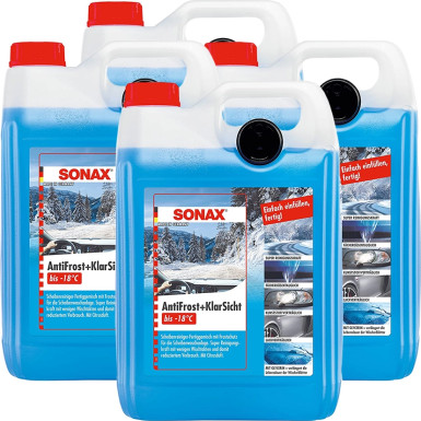 4x SONAX 01345000 Scheibenfrostschutz bis -18°C Citrus, 20L 4x SONAX 01345000 Scheibenfrostschutz bis -18°C Citrus, 20L