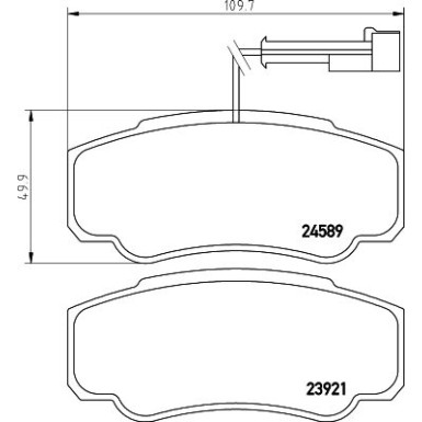 8DB 355 013-511 Bremsbelagsatz, Scheibenbremse