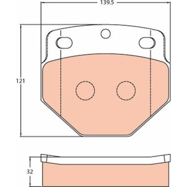 GDB5087 Bremsbelagsatz, Scheibenbremse