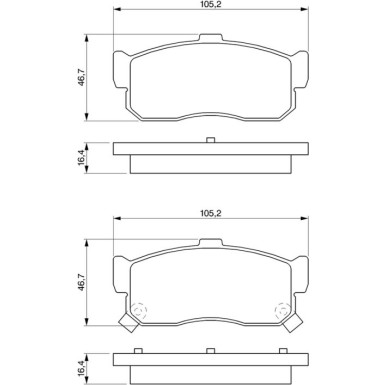 0 986 461 144 Bremsbelagsatz, Scheibenbremse