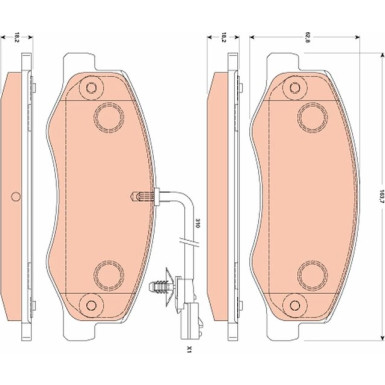 GDB1885 Bremsbelagsatz, Scheibenbremse COTEC