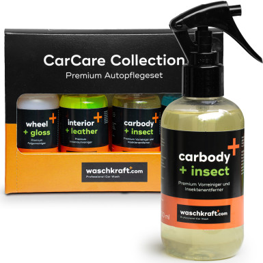 Autopflegeset von Waschkraft inkl. Reiniger für Glas, Innenraum, Lack & Felgen