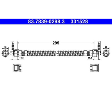 ATE | Bremsschlauch | 83.7839-0298.3
