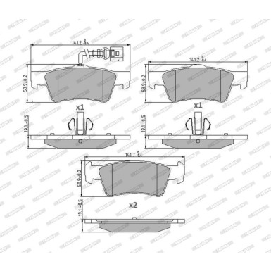Ferodo Bremsbelagsatz, Scheibenbremse PREMIER FVR1647