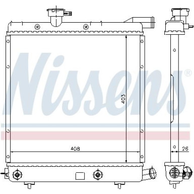 Nissens | Kühler, Motorkühlung | 60979