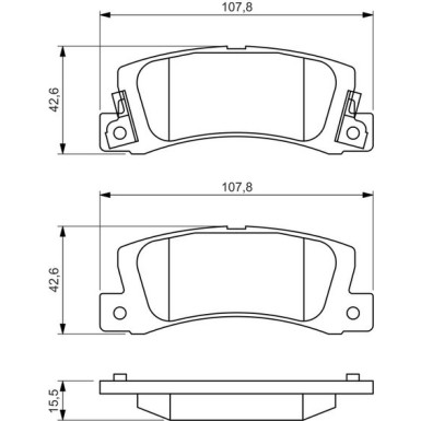 0 986 461 136 Bremsbelagsatz, Scheibenbremse