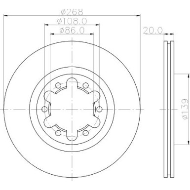 Hella | Bremsscheibe | 8DD 355 117-671