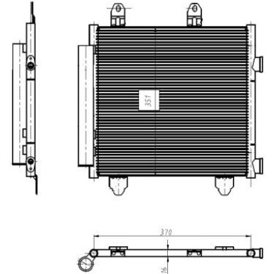 350445 Kondensator, Klimaanlage EASY FIT
