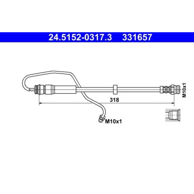 ATE | Bremsschlauch | 24.5152-0317.3
