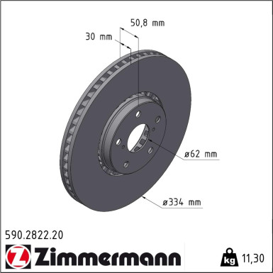 Zimmermann | Bremsscheibe | 590.2822.20