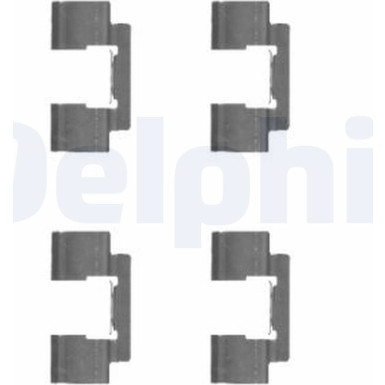 Delphi | Zubehörsatz, Scheibenbremsbelag | LX0481