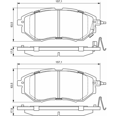 BOSCH Bremsbelagsatz, Scheibenbremse 0 986 494 679