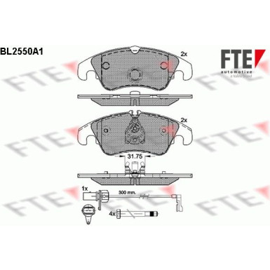 9010803 Bremsbelagsatz, Scheibenbremse