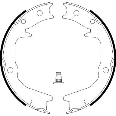 Hella | Bremsbackensatz, Feststellbremse | 8DA 355 050-631