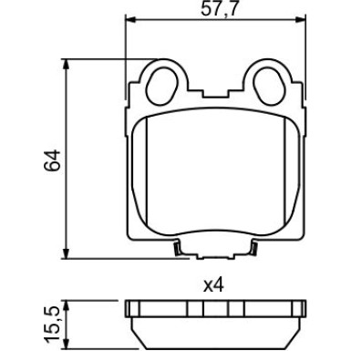 0 986 494 231 Bremsbelagsatz, Scheibenbremse