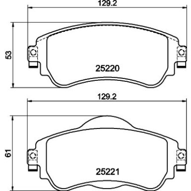 Hella | Bremsbelagsatz, Scheibenbremse | 8DB 355 015-931