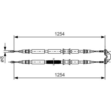 1 987 477 764 Seilzug, Feststellbremse 1 987 477 764 Seilzug, Feststellbremse