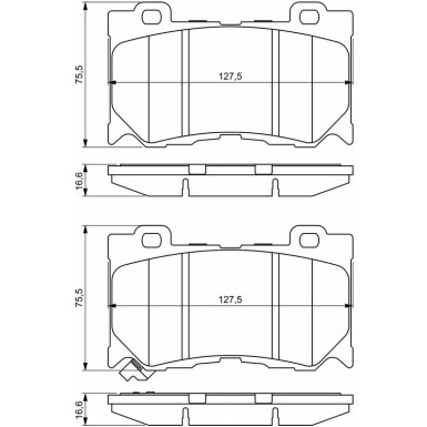 BOSCH Bremsbelagsatz, Scheibenbremse 0 986 494 707