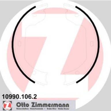 Zimmermann Bremsbackensatz, Feststellbremse 10990.106.2 Zimmermann Bremsbackensatz, Feststellbremse 10990.106.2