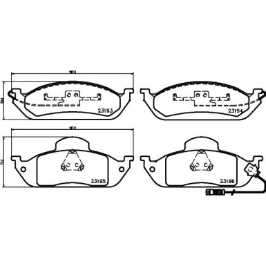 Hella | Bremsbelagsatz, Scheibenbremse | 8DB 355 008-661