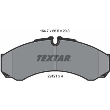 Textar | Bremsbelagsatz, Scheibenbremse | 2912112