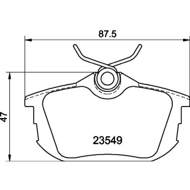 Hella | Bremsbelagsatz, Scheibenbremse | 8DB 355 018-271