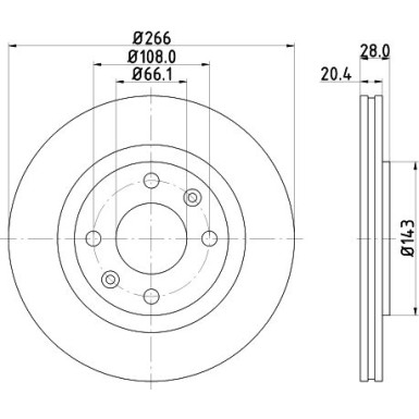 Hella | Bremsscheibe | 8DD 355 102-051