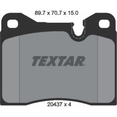 2043703 Bremsbelagsatz, Scheibenbremse