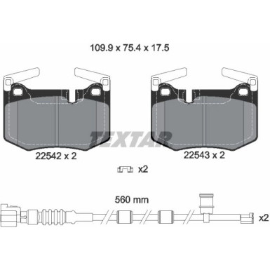 2254201 Bremsbelagsatz, Scheibenbremse Q+