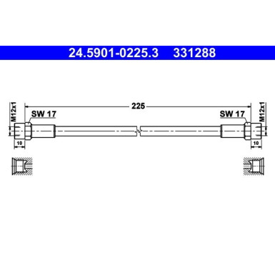 ATE | Kupplungsschlauch | 24.5901-0225.3