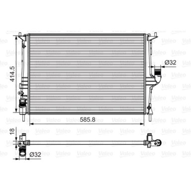 Valeo | Kühler, Motorkühlung | 700801
