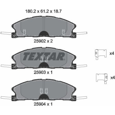 2590201 Bremsbelagsatz, Scheibenbremse
