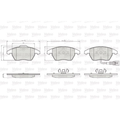 Valeo Bremsbelagsatz, Scheibenbremse OPTIPACK for LCV 872587